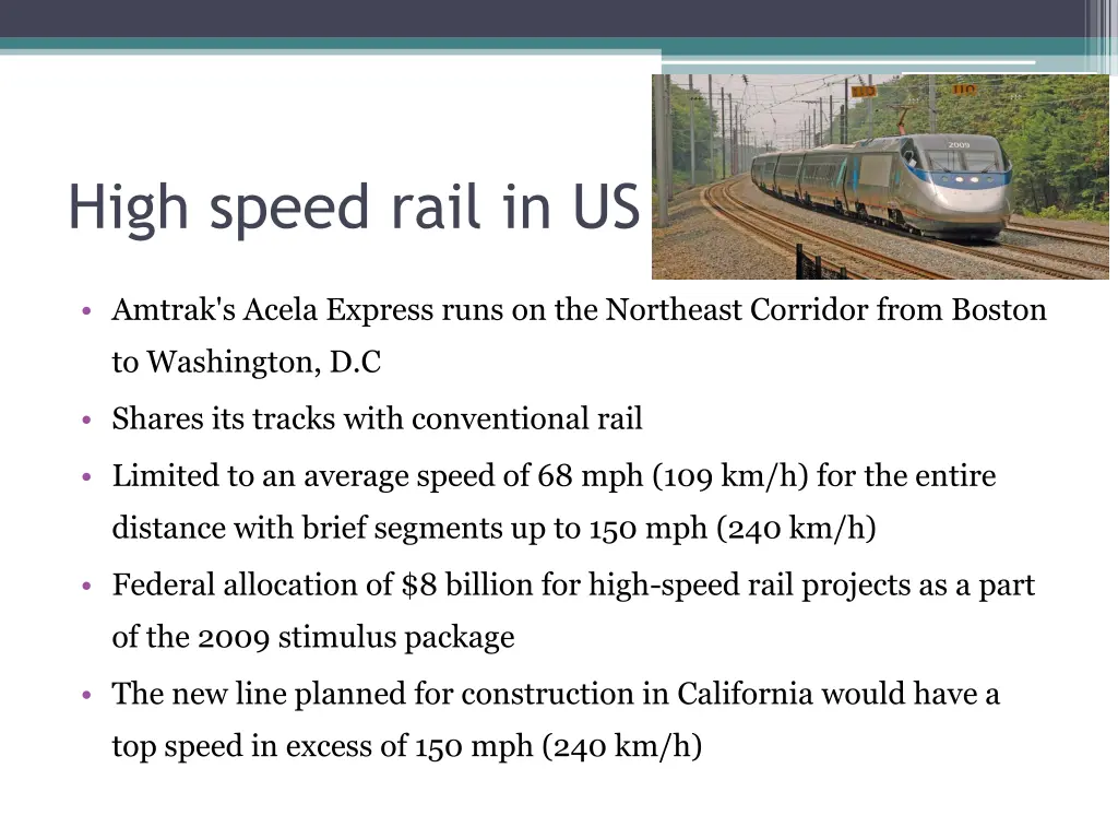 high speed rail in us