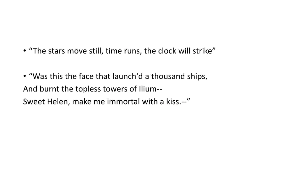 the stars move still time runs the clock will