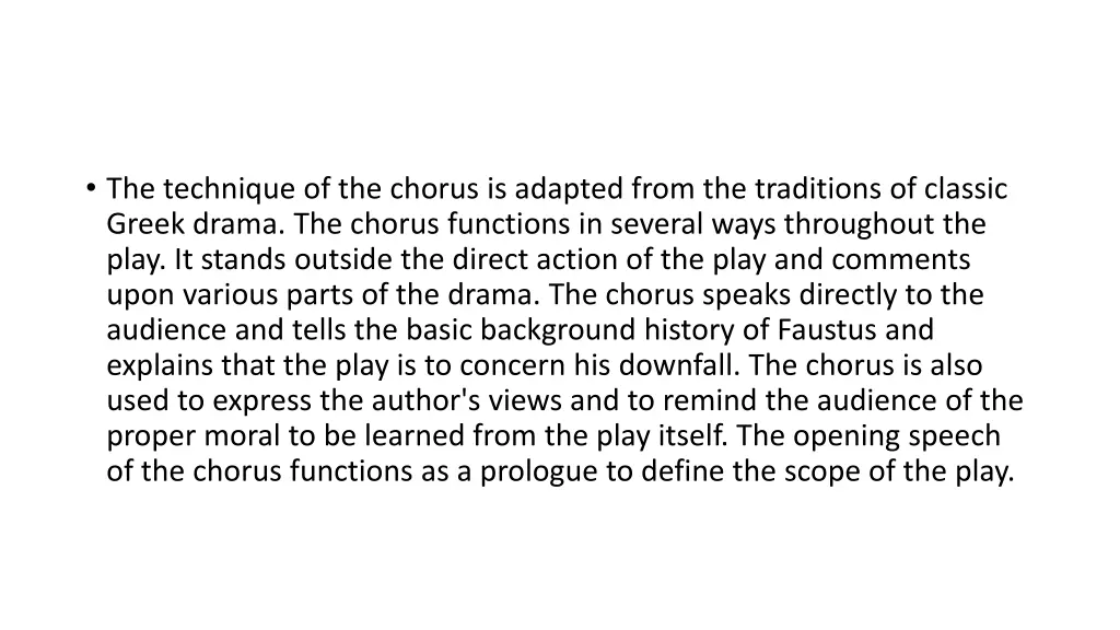 the technique of the chorus is adapted from