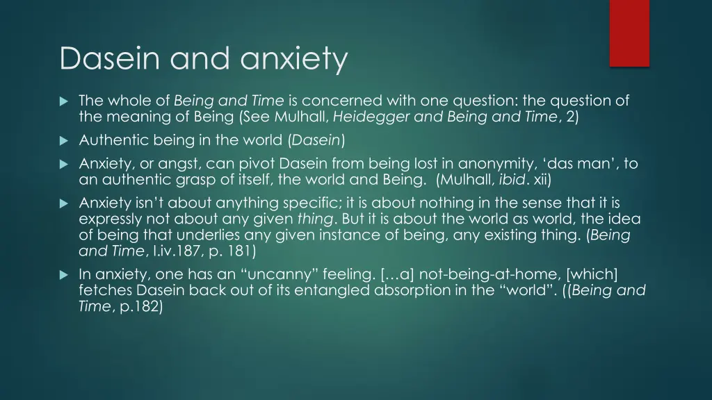 dasein and anxiety