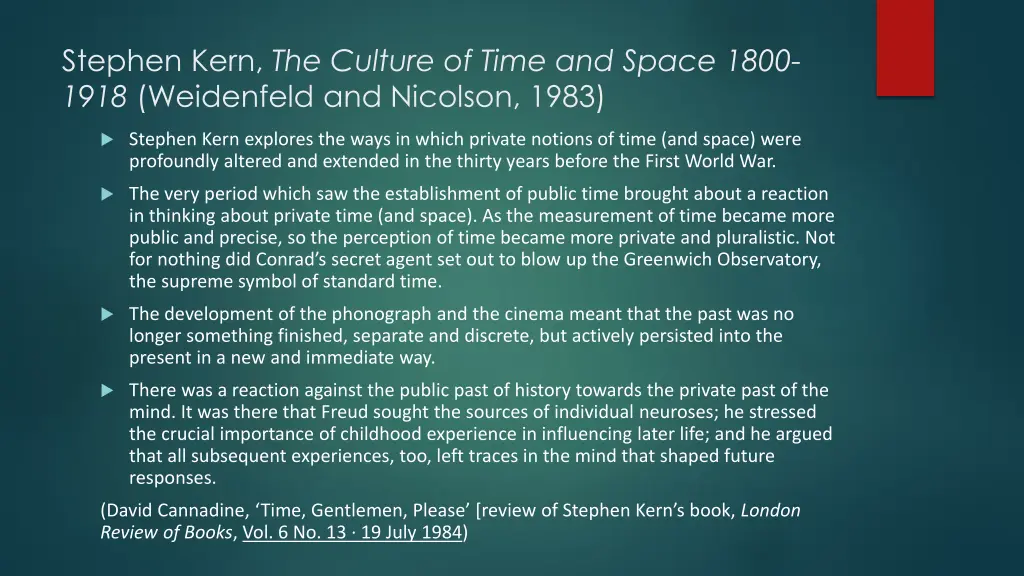 stephen kern the culture of time and space 1800