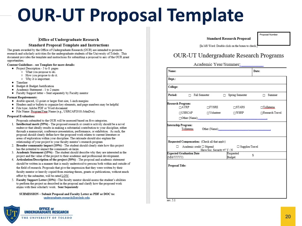 our ut proposal template