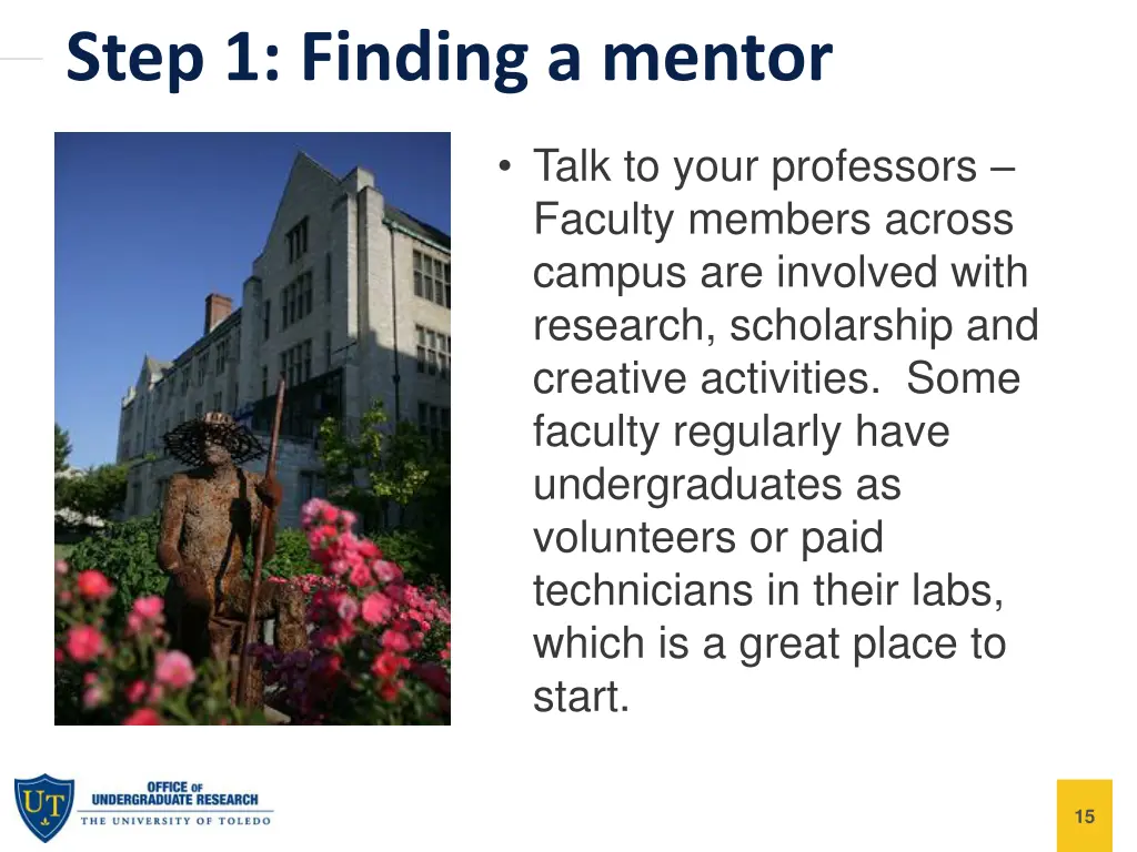 step 1 finding a mentor
