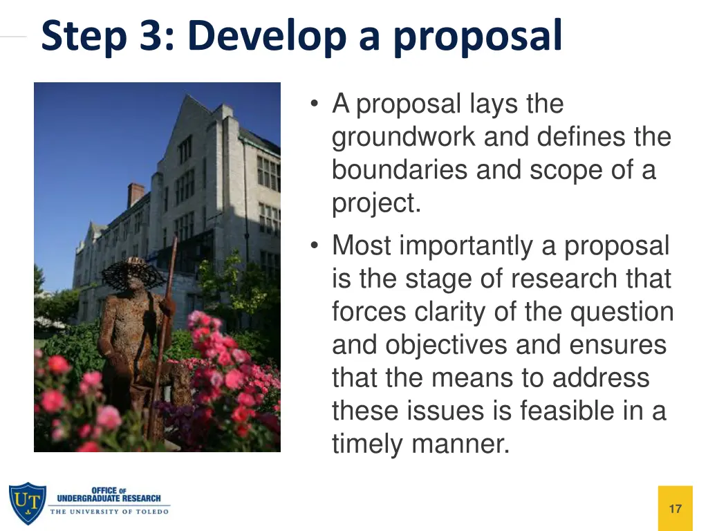 step 3 develop a proposal