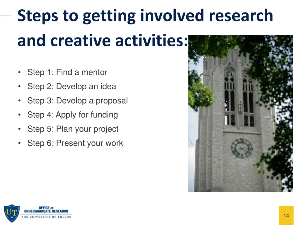 steps to getting involved research and creative