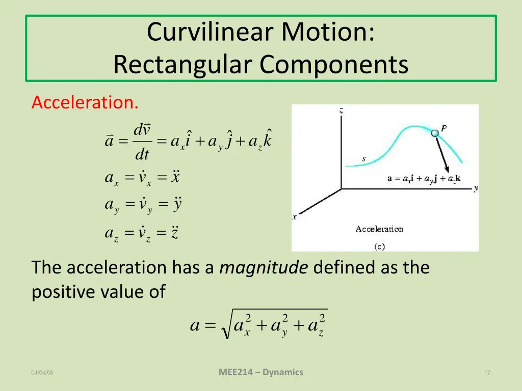 curvilinear motion rectangular components 2