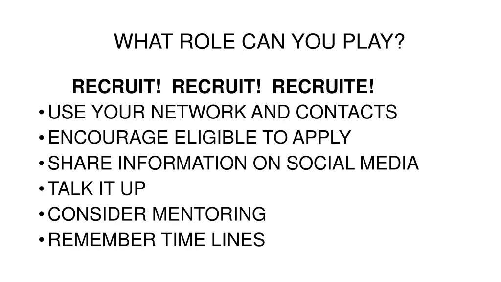 what role can you play 1
