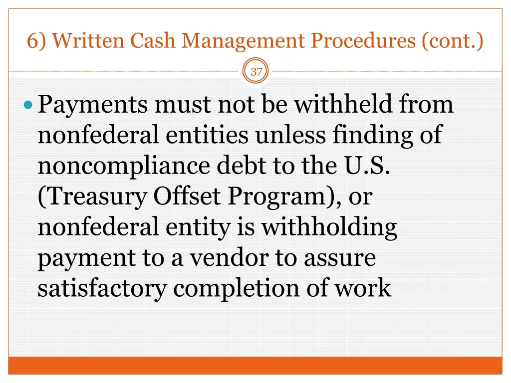 6 written cash management procedures cont 5