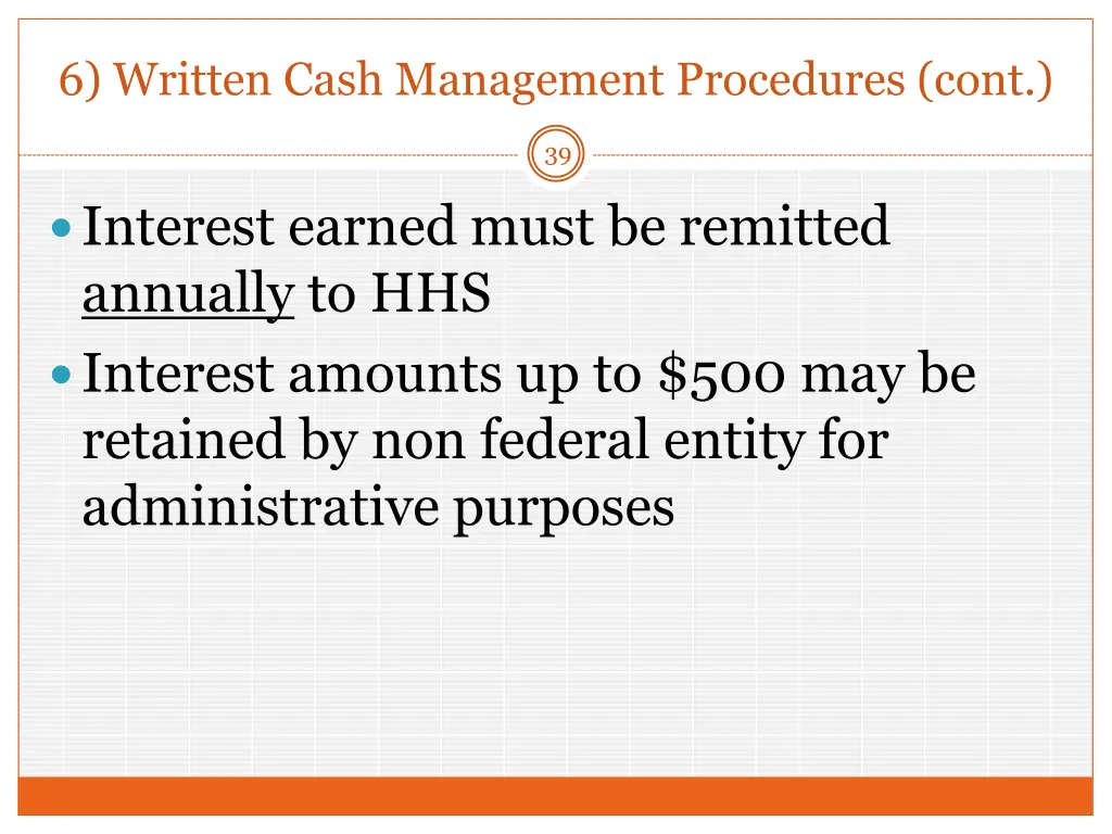 6 written cash management procedures cont 7