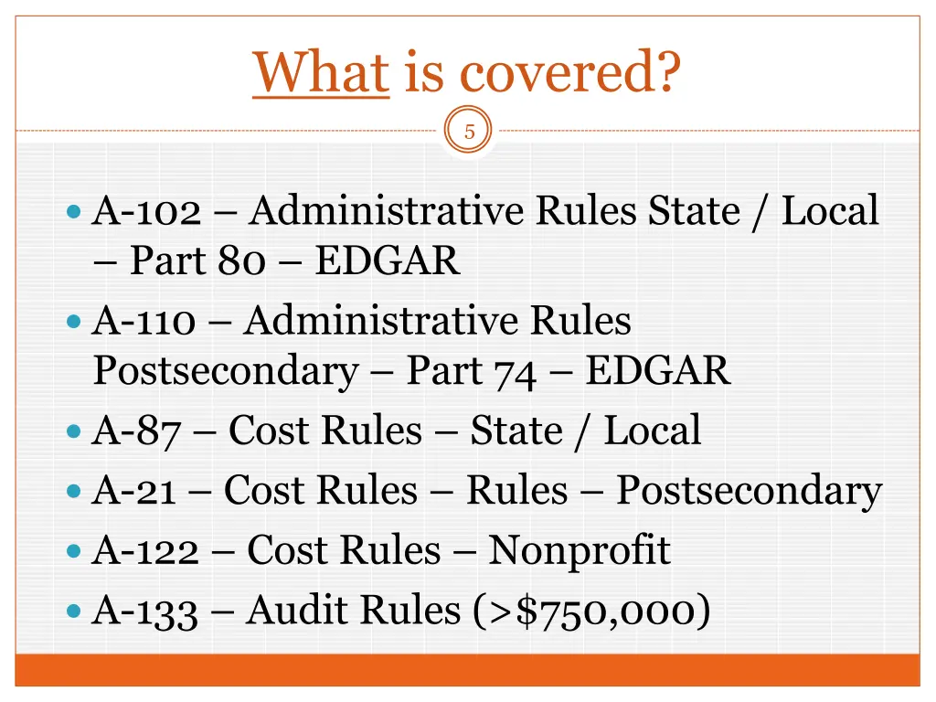 what is covered