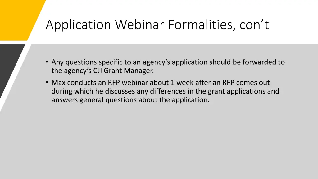 application webinar formalities con t
