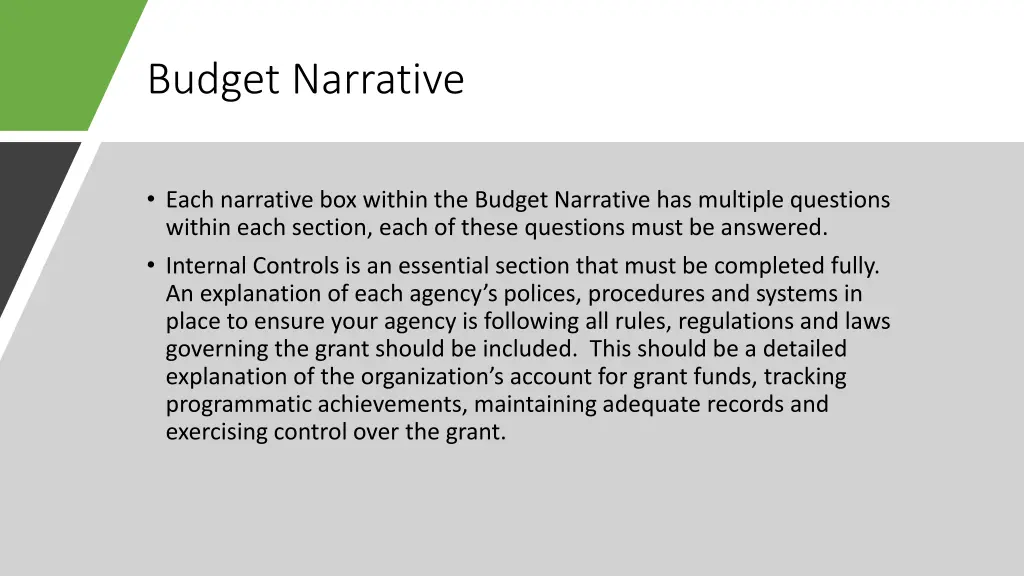 budget narrative 1