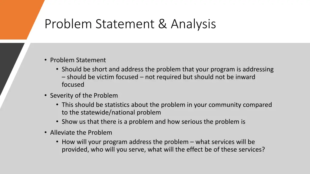 problem statement analysis
