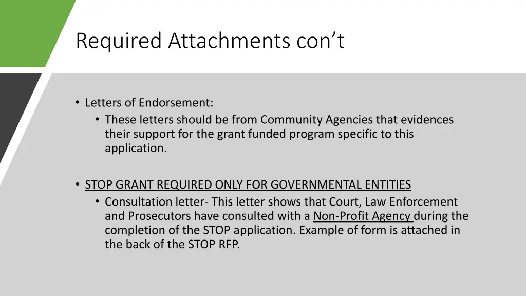 required attachments con t 4