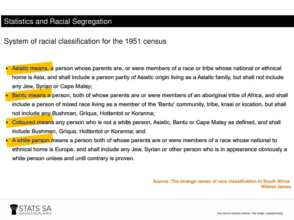 statistics and racial segregation