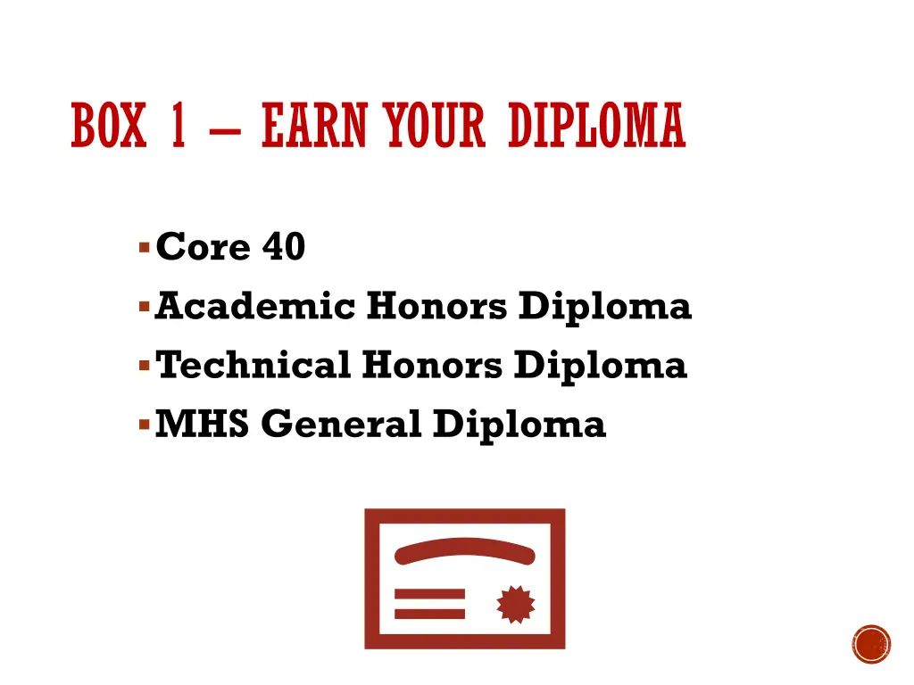 box 1 earn your diploma