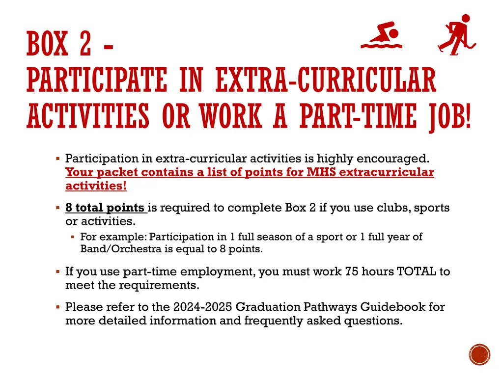 box 2 participate in extra curricular activities