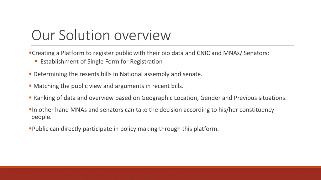 our solution overview