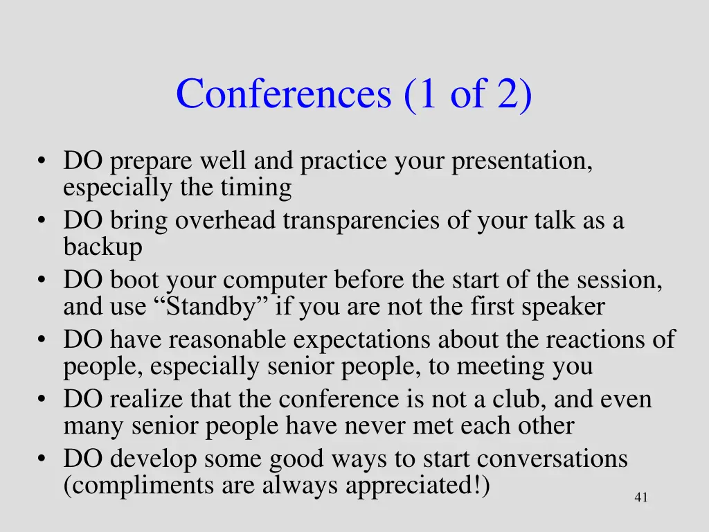 conferences 1 of 2
