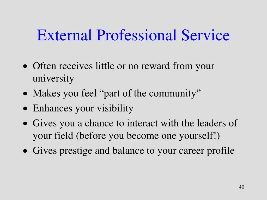 external professional service