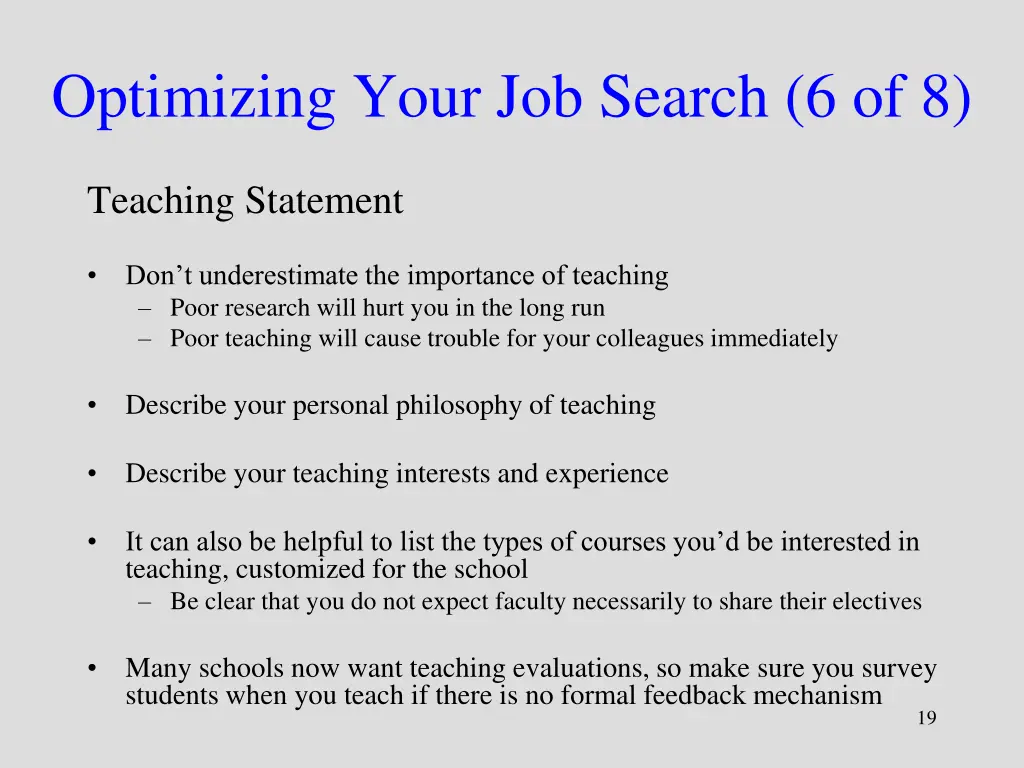 optimizing your job search 6 of 8