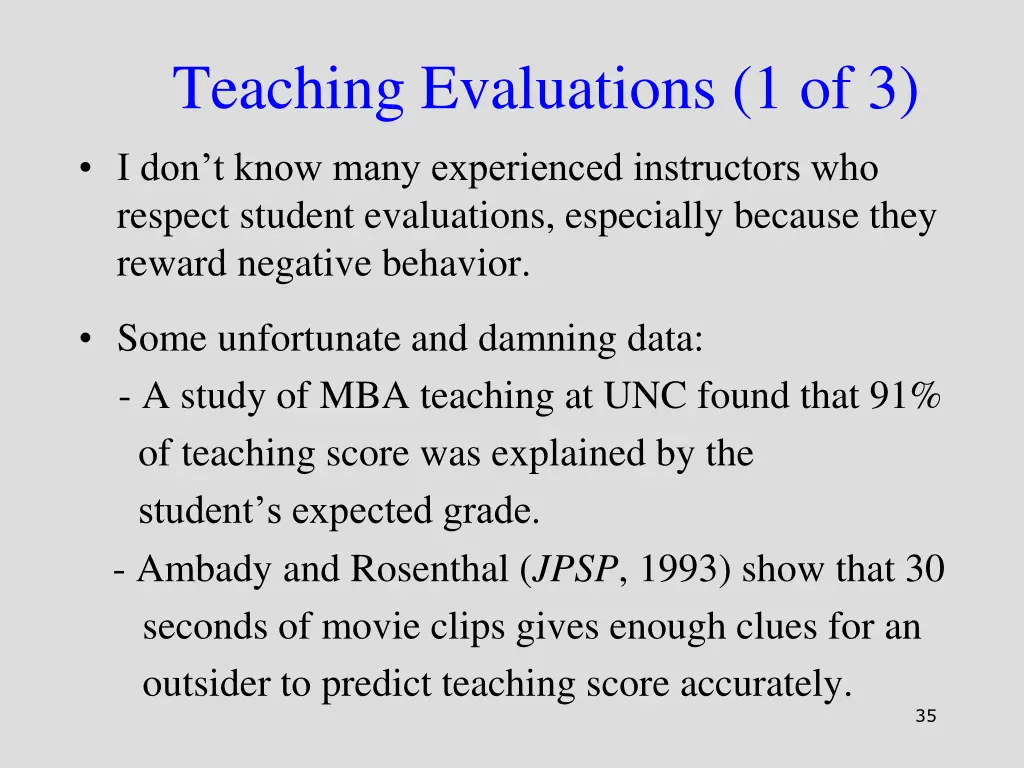 teaching evaluations 1 of 3