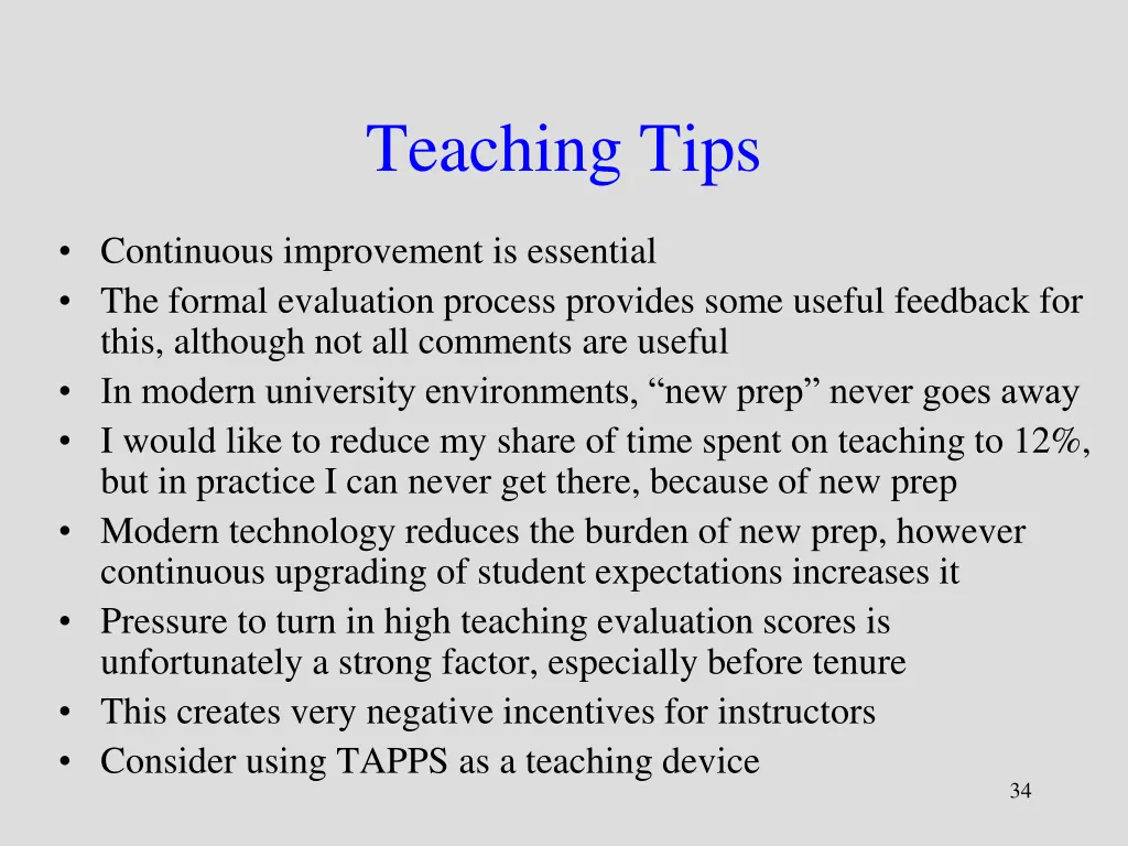 teaching tips