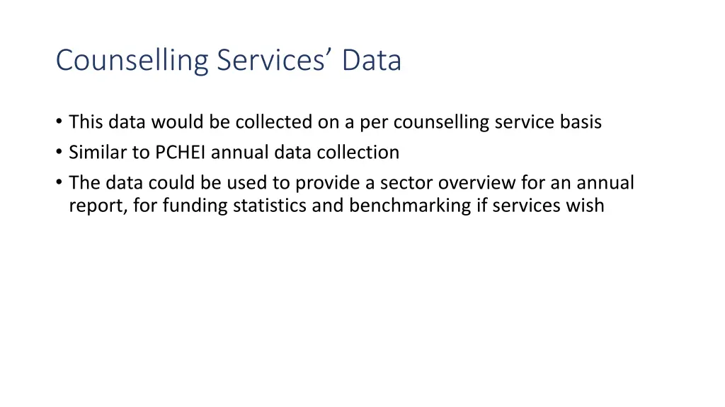 counselling services data 1