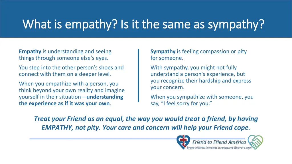 empathy is understanding and seeing things