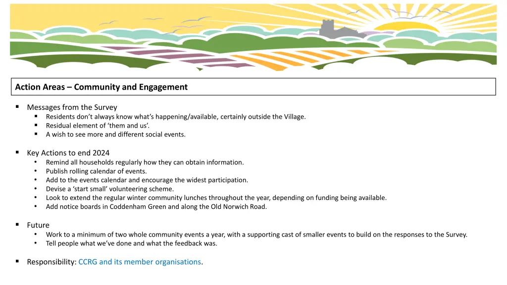 action areas community and engagement