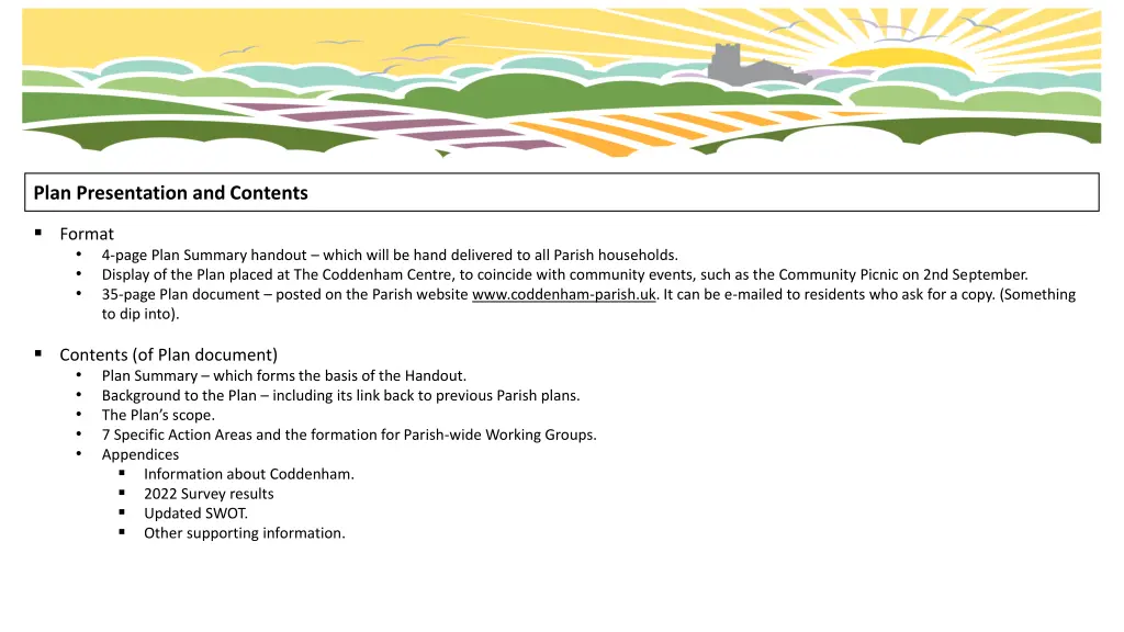 plan presentation and contents