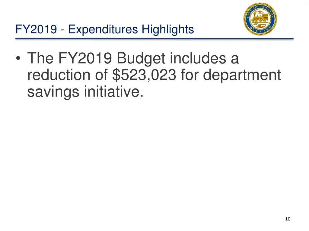 fy2019 expenditures highlights