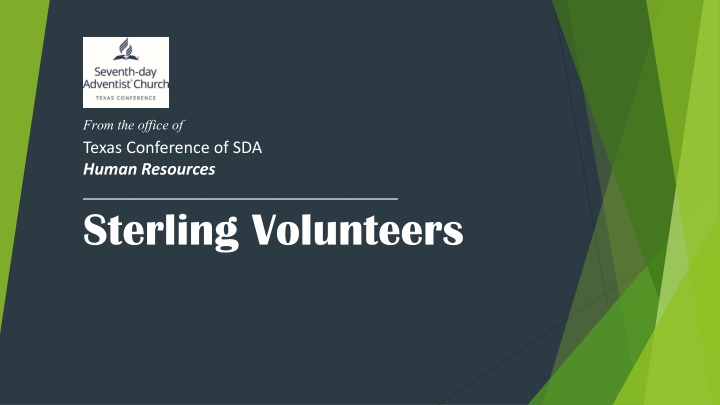 from the office of texas conference of sda human