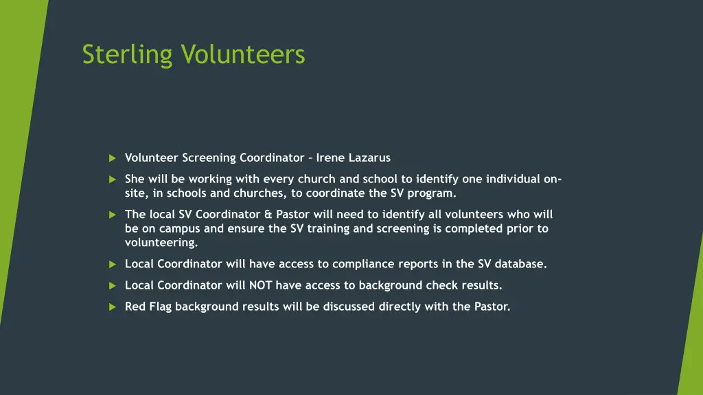 sterling volunteers