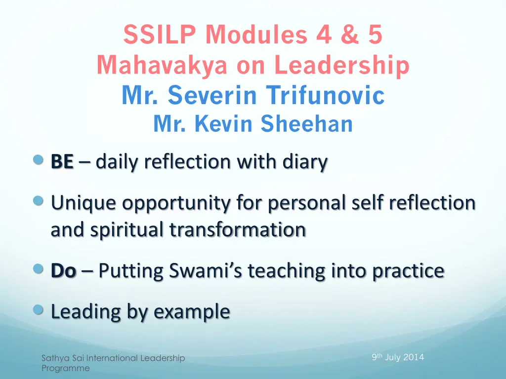 ssilp modules 4 5 mahavakya on leadership