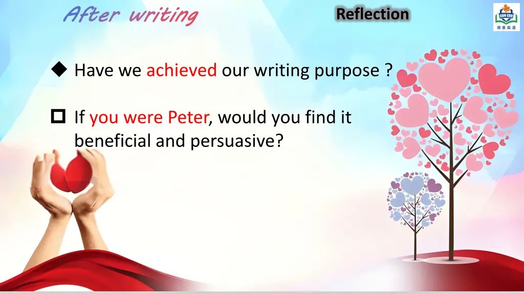 after writing