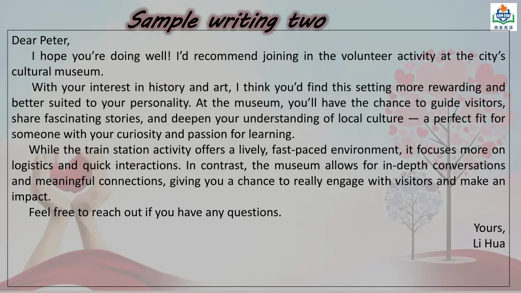 sample writing two