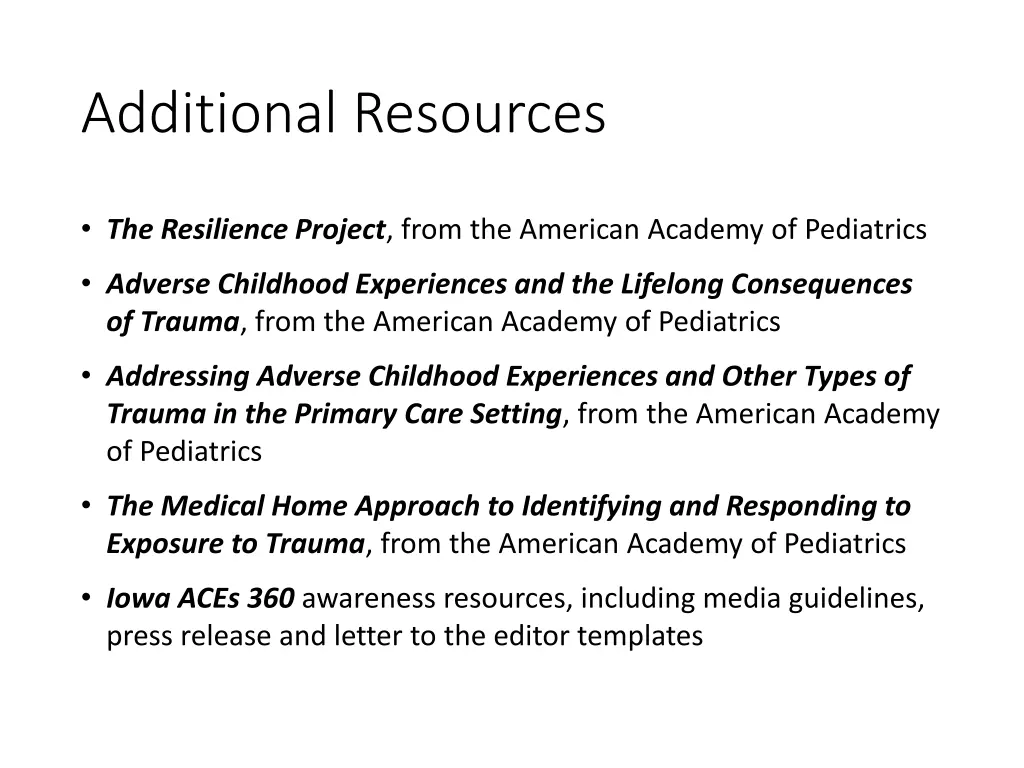 additional resources 1