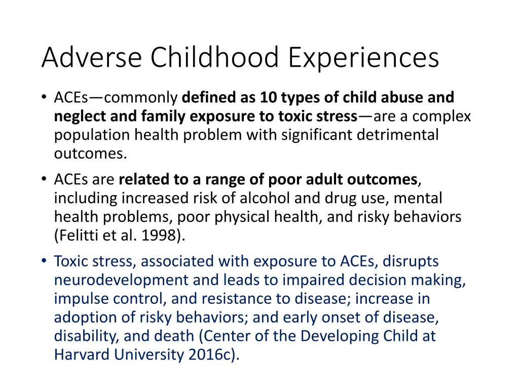 adverse childhood experiences