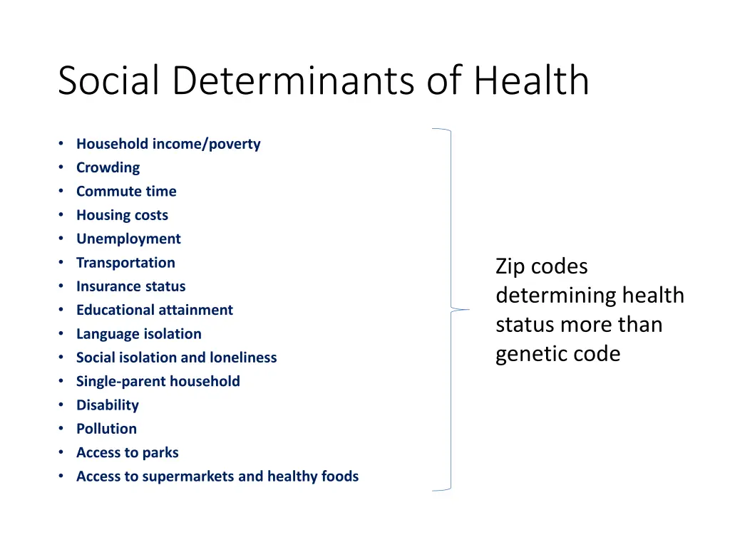 social determinants of health