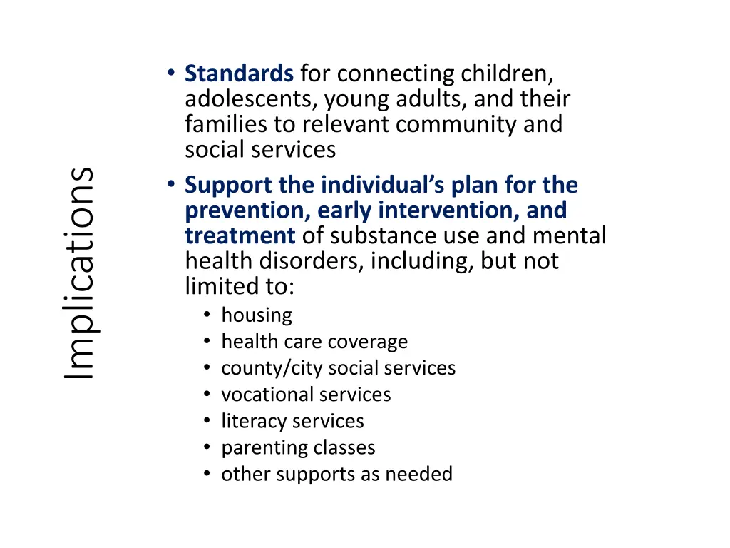 standards for connecting children adolescents