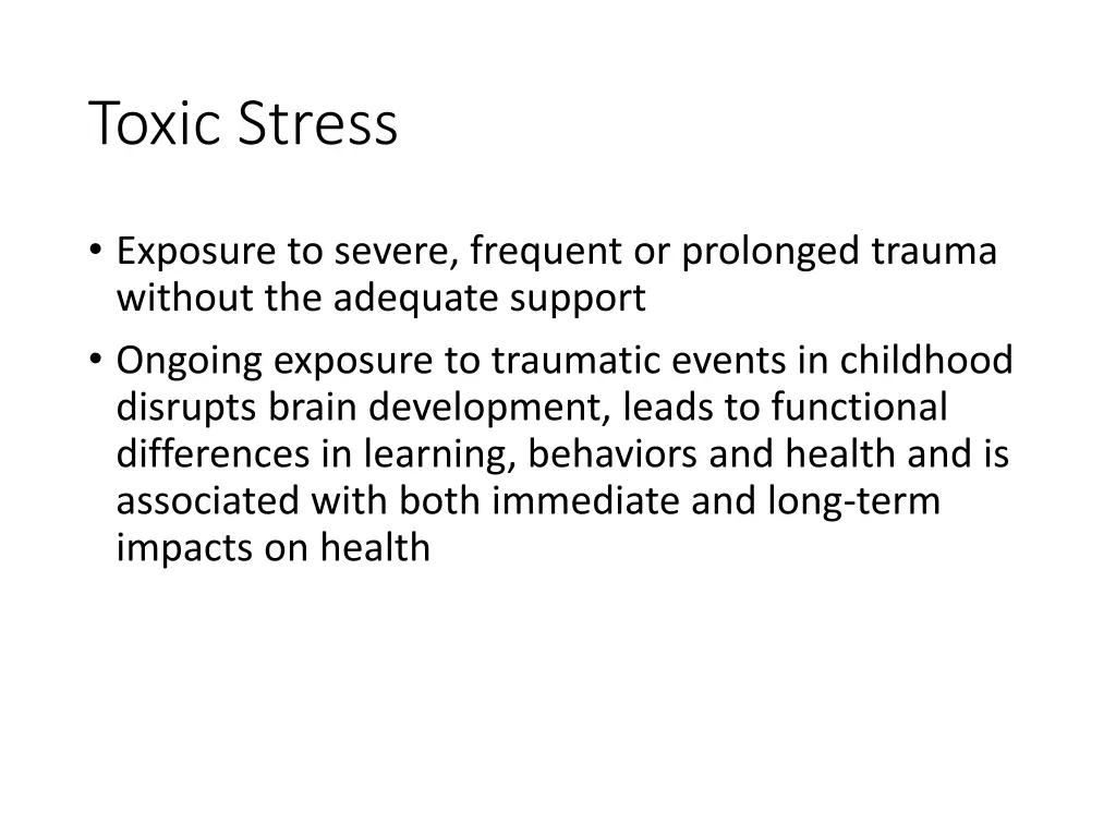 toxic stress