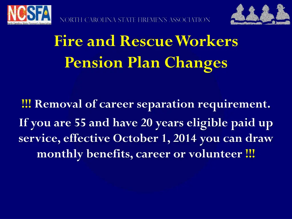 fire and rescue workers pension plan changes