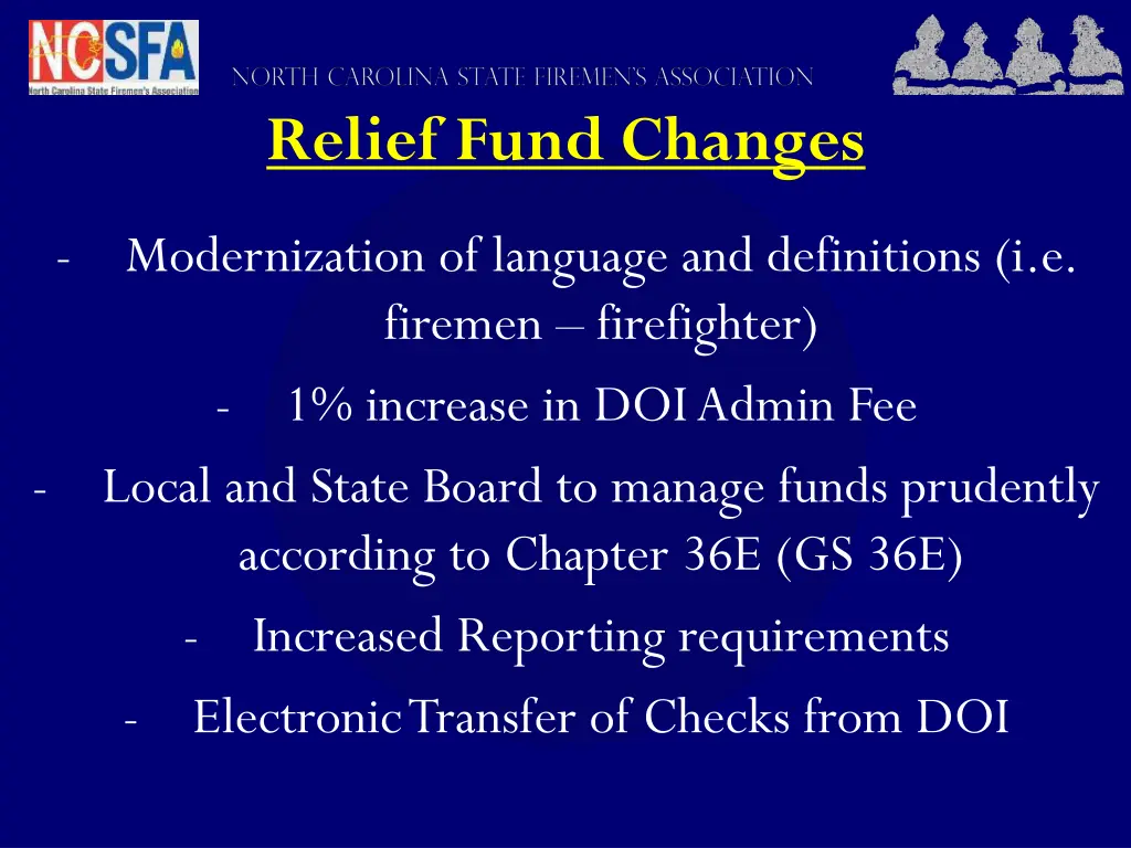 relief fund changes