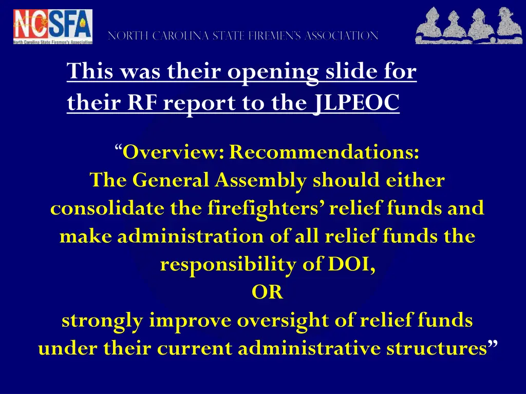 this was their opening slide for their rf report