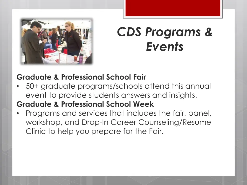 cds programs events 1