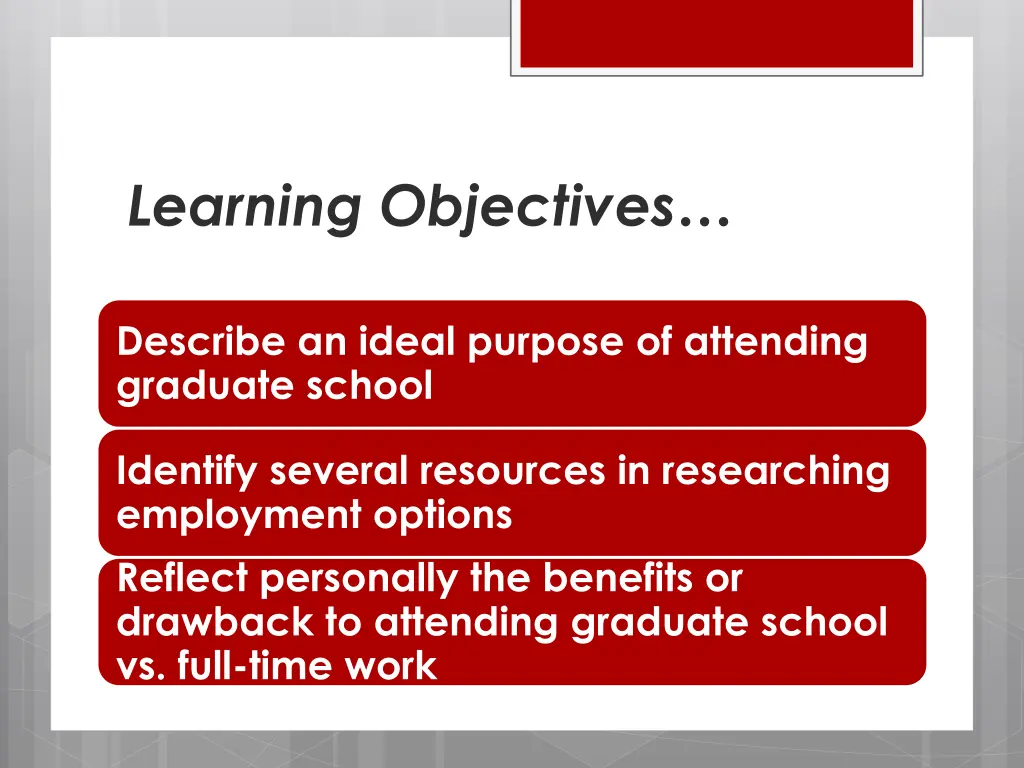 learning objectives