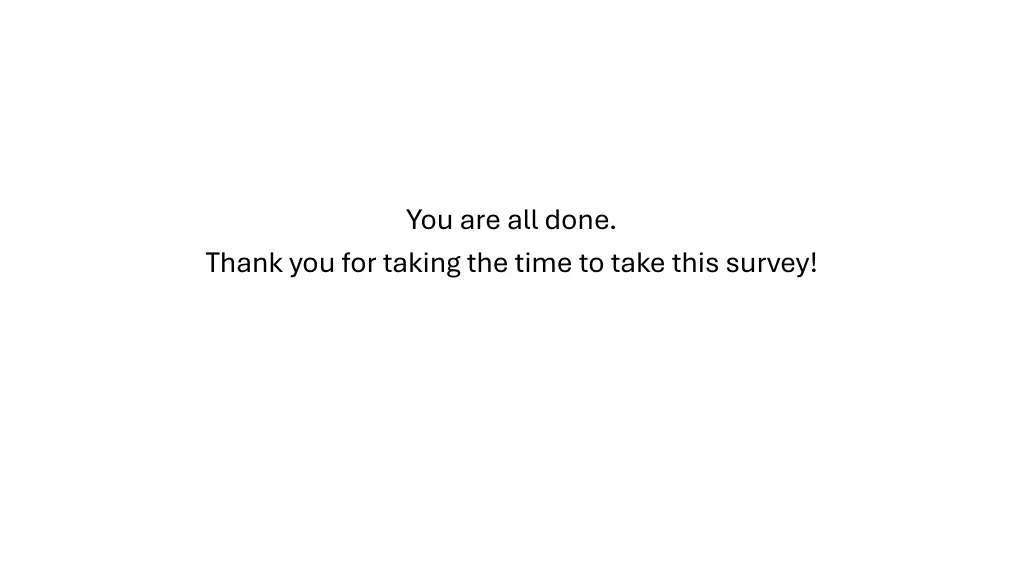 you are all done