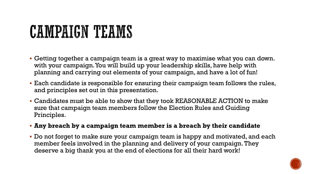 campaign teams