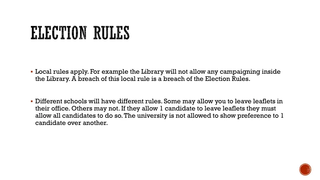 election rules 1